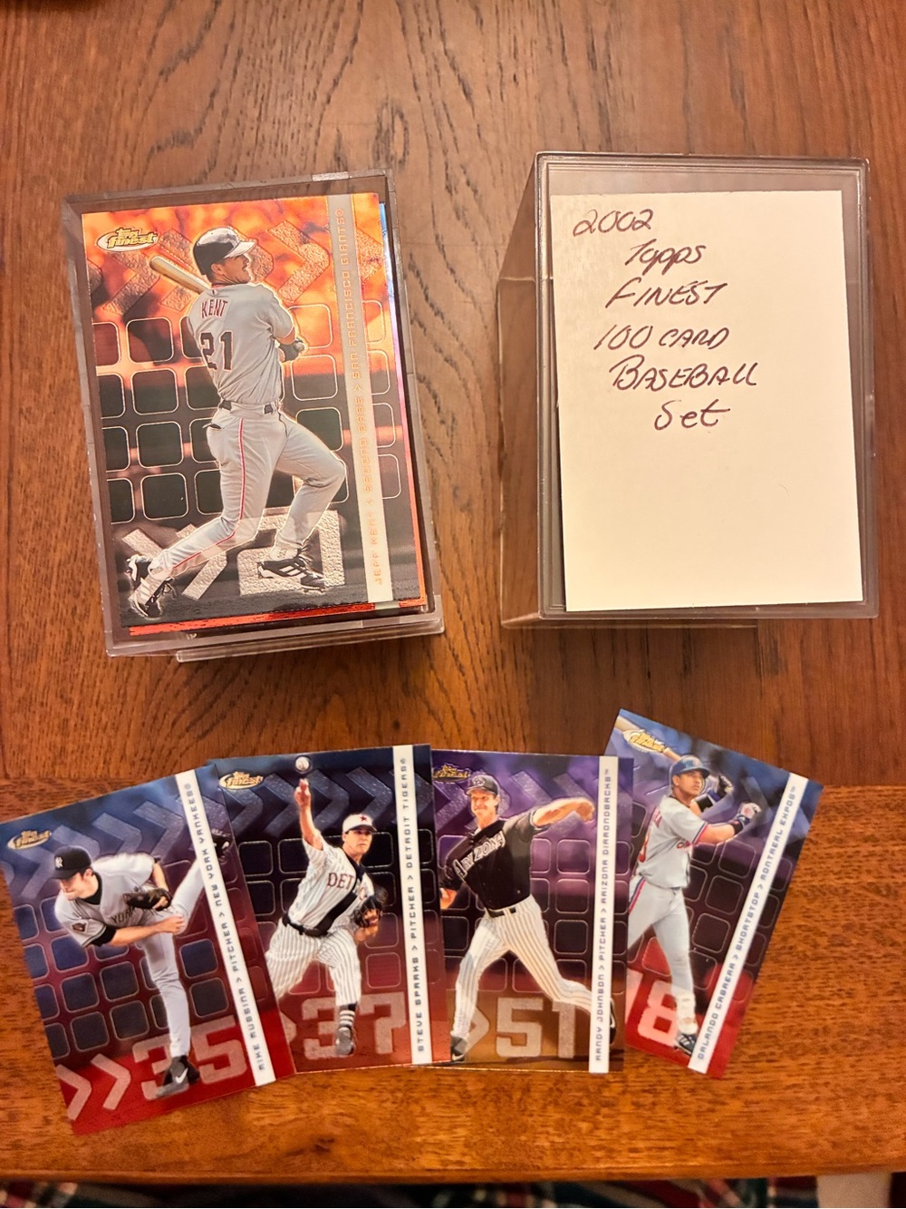 2002 Topps finest 100 baseball set purchased secondhand.